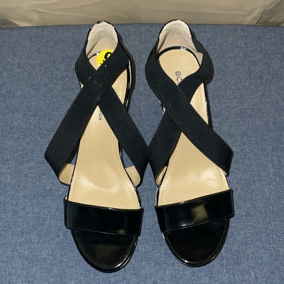 BCBGeneration zebra platform heels with elastic criss-cross straps - Picture 12 of 12